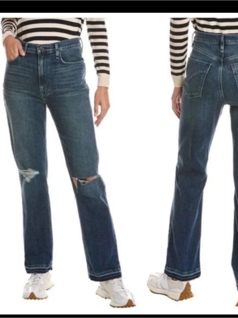 HUDSON Jade Jeans Mid Rise/High Rise Loose Fit‎ Distressed 26